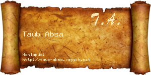 Taub Absa névjegykártya